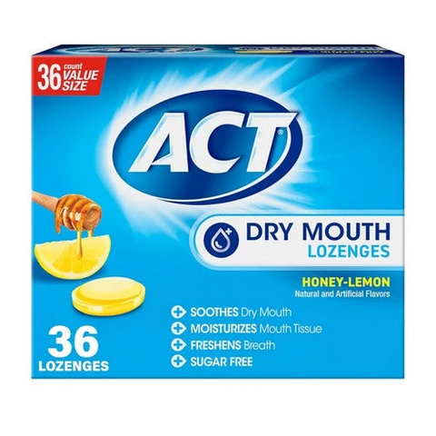 ACT Dry Mouth Lozenges Honey Lemon 36 Count