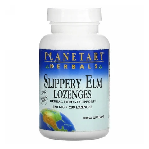 Planetary Herbals Slippery Elm Lozenges Tangerine 200 Count Bottle