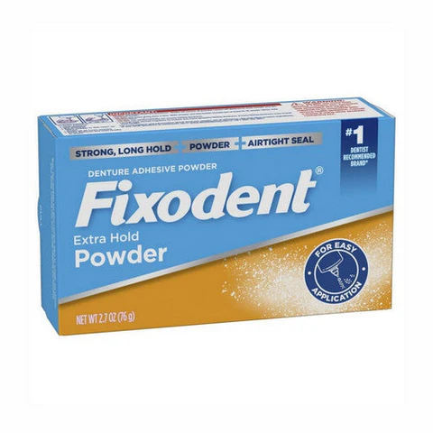 Fixodent Extra Hold Denture Adhesive Powder 2.7 Oz